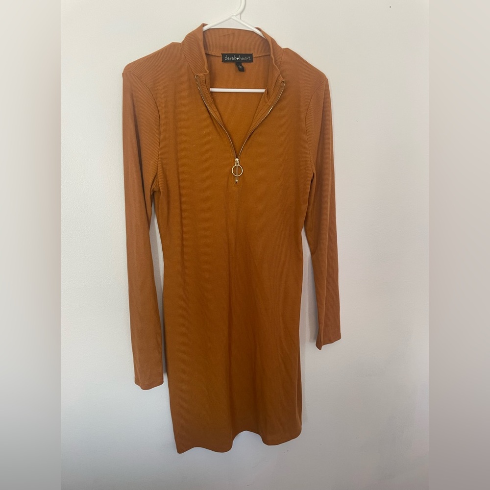 Dark Orange/Brown Bodycon Dress